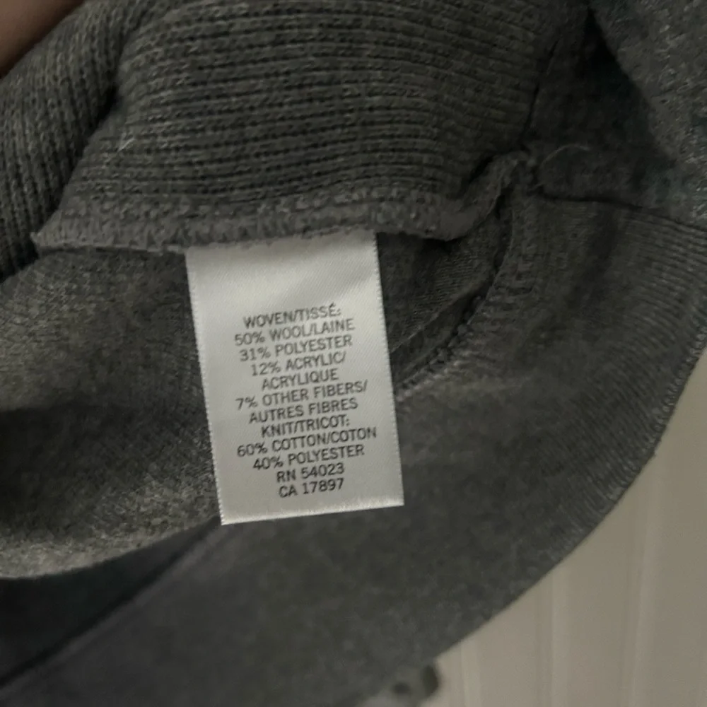 Y2K Banana Republic Men’s Medium Wool Blend Charcoal Military Jacket